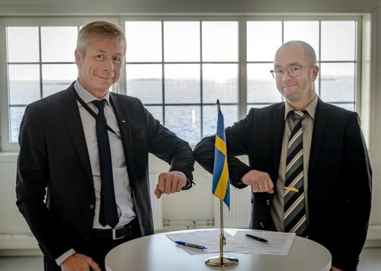 Hans Egonsson, FMV, och Magnus Johansson, Saab.